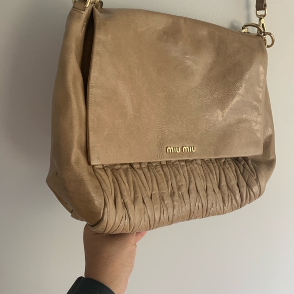 Miu Miu - Tan Leather Bag - Picture 5 of 11